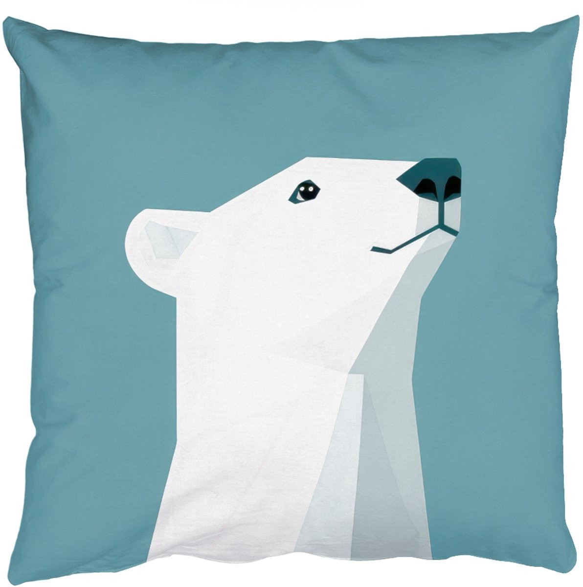 PillowMonkey Sierkussen Ijsbeer Lichtblauw Minimalistisch 40 x 40 cm