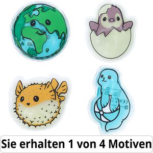 WUNDmed Kühlkompresse Kids Gel, farbig sortiert, Kalt/Warm-Kompresse, wiederverwendbar, 12 x 12cm