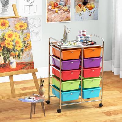 Lirago 10-Drawer Rolling Storage Cart