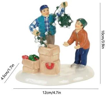 Uplift Treasures Mini Christmas Resin House Decoration Santa Claus Figurines & Lighted Holiday Village Decor w263 08