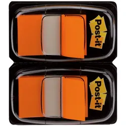 3M, Haftnotiz, Post-it?? Index 680, 25,4x43,2 mm, 50 Blatt, orange, Packung?? 2 St??ck (43.20 x 25.40 mm)