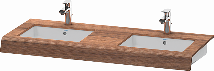 Duravit DuraStyle Waschtisch-Konsole DS829C07979 55x80x10cm, 2 Ausschnitte, Nussbaum natur