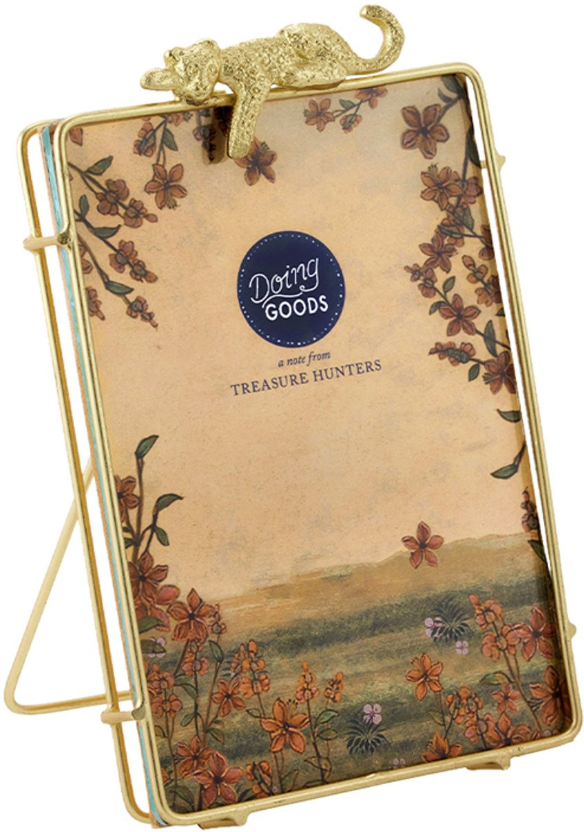 Doing Goods Jenna Leopard Frame Large - Mat Goud
