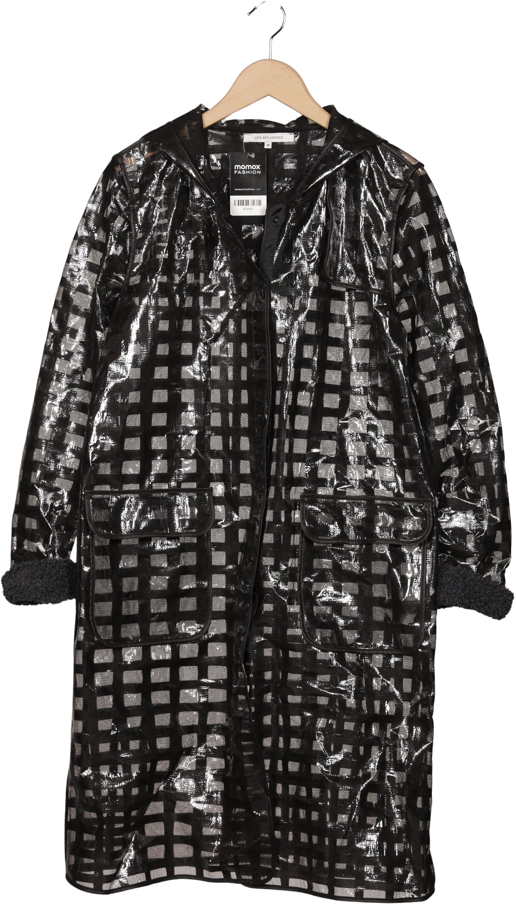 Les Benjamins Damen Mantel, Schwarz, Gr. M, Synthetik - Second Hand