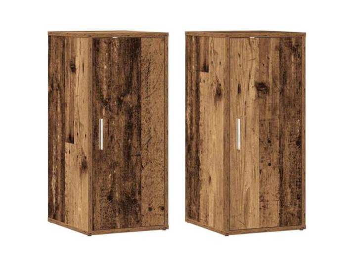 Schuhschränke, 2 Stück, altes Holz, Technik 5 Einlegeböden, mit Tür, Wandbefestigung im Lieferumfang enthalten, glatte Oberfläche, Reinigung mit feuchtem Tuch