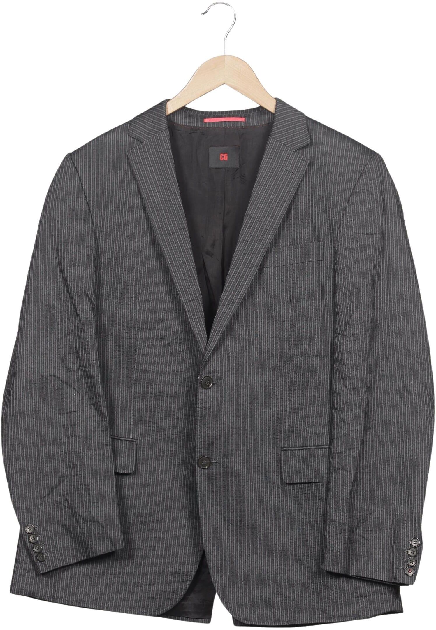 Club of Gents Herren Sakko, Grau, Gr. EU 54, Baumwolle / Viskose / Leinen - Second Hand