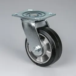 Lenkrolle, 125 mm, schwarzer Gummi