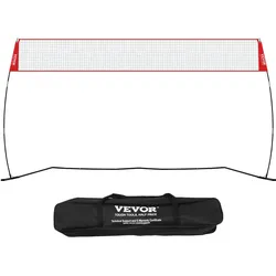 VEVOR Volleyballnetz Höhenverstellbares Volleyballnetz Set, 4,3 x 2,3-2,4 m Tragbarer Beachvolleyball-Netz, Volleyballnetz Faltbare Volleyballnetz mit Volleyball & Tragetasche, für Garten, Strand