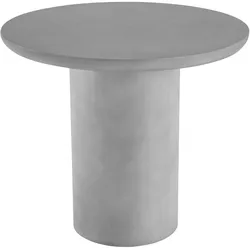 tectake 1 Gartentisch TALMI, Magnesiumoxid, rund, 87x76 cm, Bodenschoner, Indoor, Outdoor, , wetterfest, stabil, betongrau