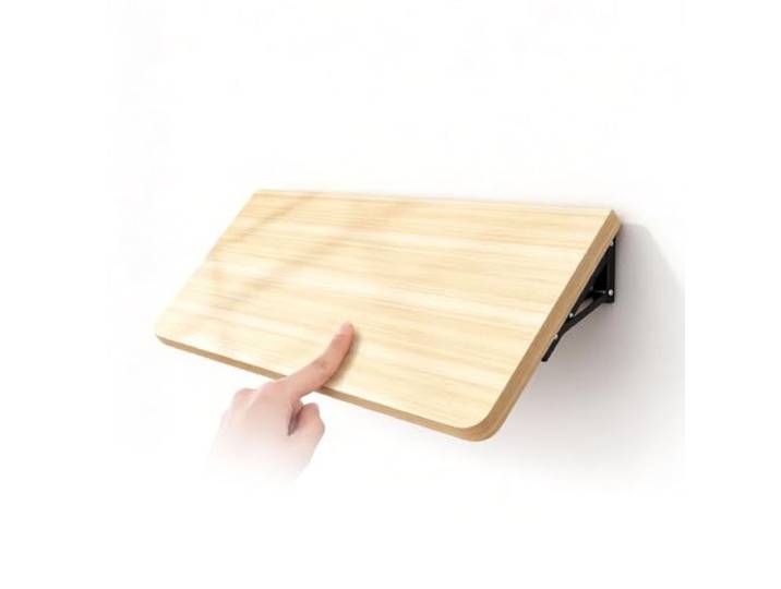 Klappbarer Wandtisch aus Holz mit Regalhalterungen Wäscherei-Werkbank, zusammenklappbares Schreibtischregal für Zuhause, Waschküche, Küche, Wohnzimmer(Wood-tone,40x30cm)