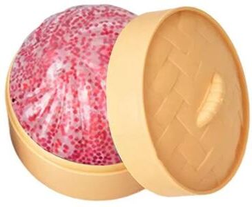 Uplift Treasures Creative Gift Dumpling Squishy Toy With Bamboo Steamer Box red