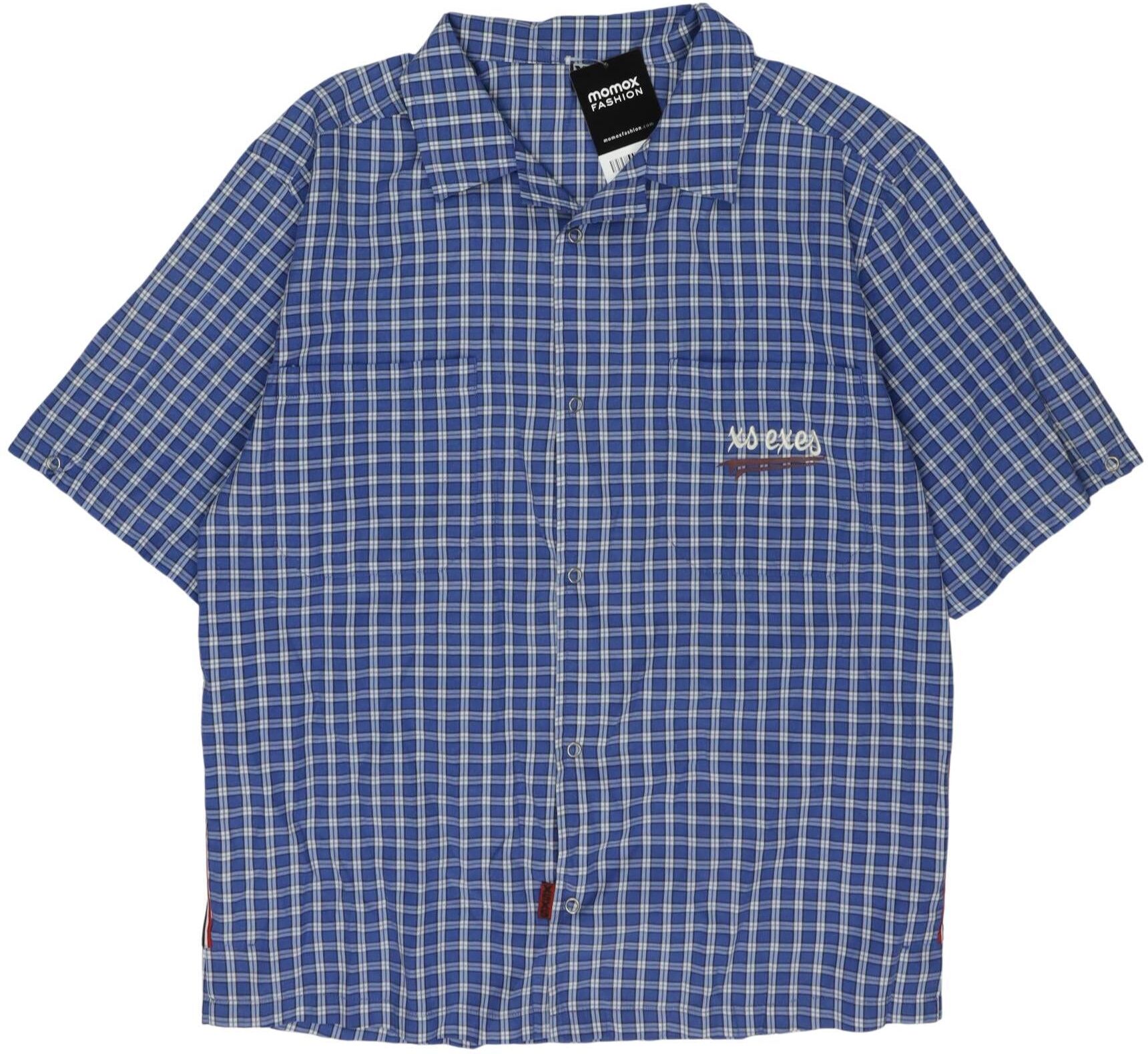 XS Exes Jungen Hemd, Blau, Gr. EU 164, Baumwolle / Synthetik - Second Hand