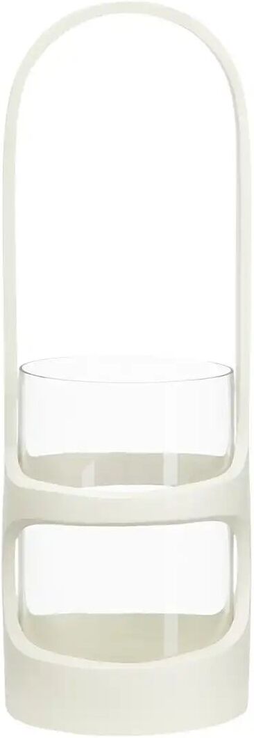 HOME STORY Windlicht mit Glaseinsatz   ¦ creme ¦ Aluminium,Glas ¦ Maße (cm): H:
