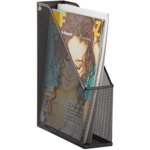 Relaxdays Stehsammler 10022494, A4, Metall, schwarz