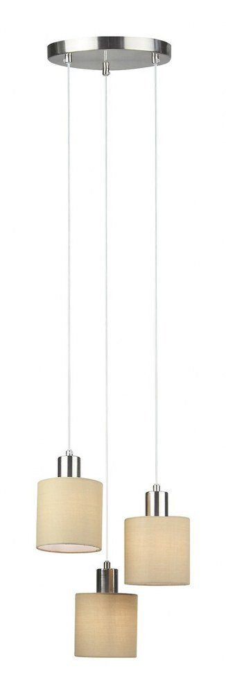 Rabalux Natina Hanglamp Bruin - Metaal en Textiel - E14 - 3x MAX 25 Watt