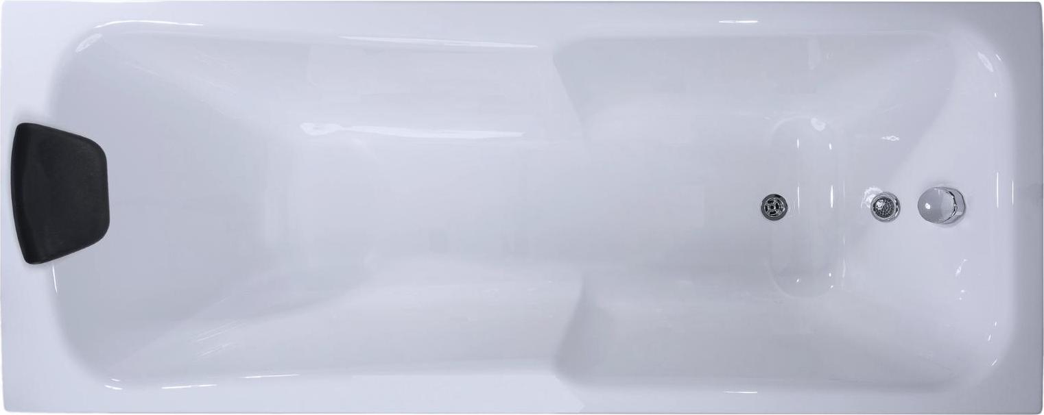 CARIBIA Rechteck Badewanne Rhodos 180x75 Acrylschürze, Füße, Ablaufgarnitur und 2x Kopfkissen GRATIS
