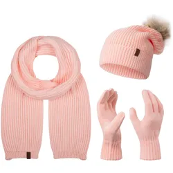 Rock Creek Schal Mütze Handschuhe Set Winterset