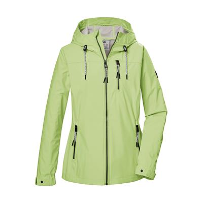 Softshelljacke "GS 74 WMN SFTSHLL JCKT", Damen, Gr. 42, grün (hellgrün), Oberseite: 100% Polyester.Rückseite: 100% Polyester.Futter: 100% Polyester, G.I.G.A. DX BY KILLTEC, Jacken Softshelljacke, Damen Softshelljacke, wasserabweisend, winddicht,...