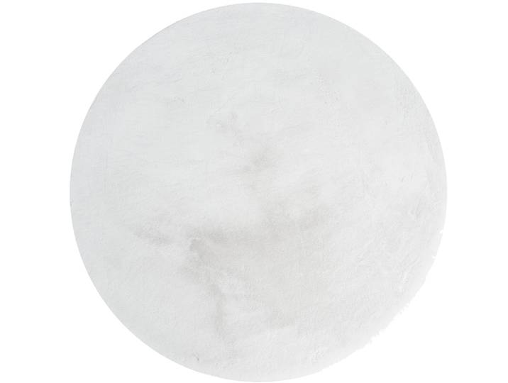 Fellteppich GOODPRODUCT Rabbit, Kunstfell, Kaninchenfell-Haptik, Microfaser Gr. 10, weiss (weiß), H:42mm Ø:200cm, Kunstfaser, Teppiche, Fellteppich, besonders hoch und flauschig, Wohnzimmer, Schlafzimmer, Kinderzimmer