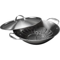 CRAFTED Wok & Dampfgarer mit Dünsteinsatz 7684 edelstahl