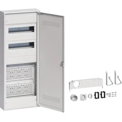 Hager Hybrid, volta, Aufputz, 24PLE, 2 Montageplatten, Steckdose und Kunststofft