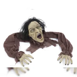 EUROPALMS Halloween Figur Crawling Zombie 140cm Figur formbar