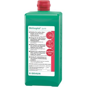 B.Braun Desinfektionsmittel 19927, Meliseptol Pure, für Flächen, alkoholisch, Euroflasche 1 Liter