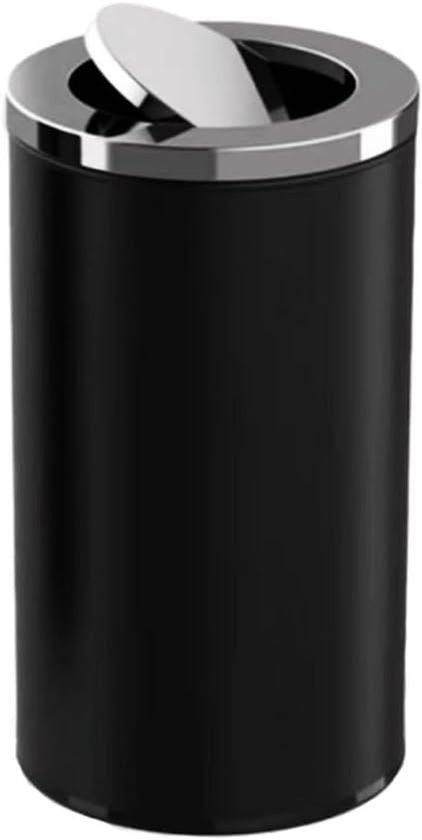 Famanu Abfallbehälter Edelstahl - Elegantes Design für Küche und Büro - 15L, 25L, 50L - Schwarz