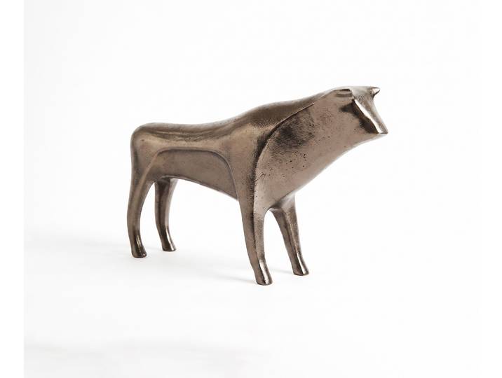 DELIFE Figur Minos B8 x T36 x H23 cm Aluminium Mokka Bronze Gegossen, Wohnaccessoires