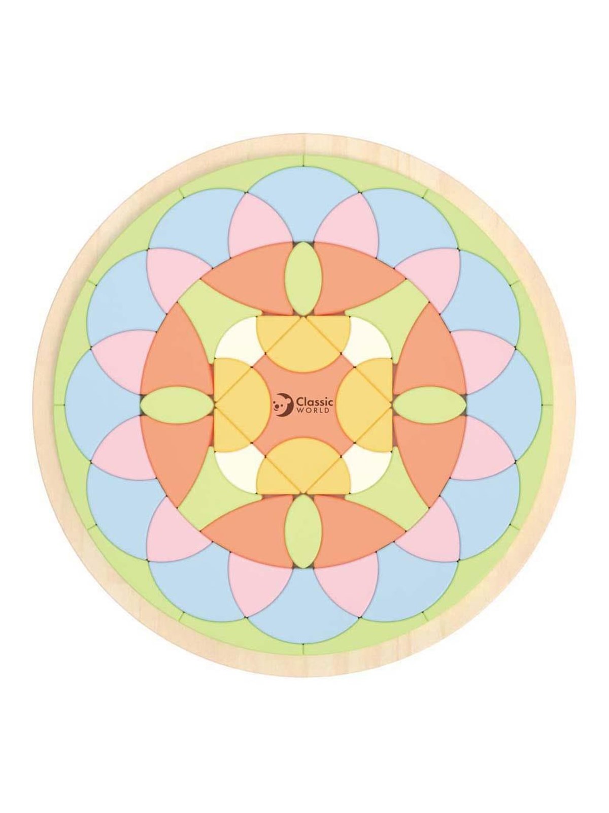 Classic World Wooden Mandala Puzzle Flower Holz