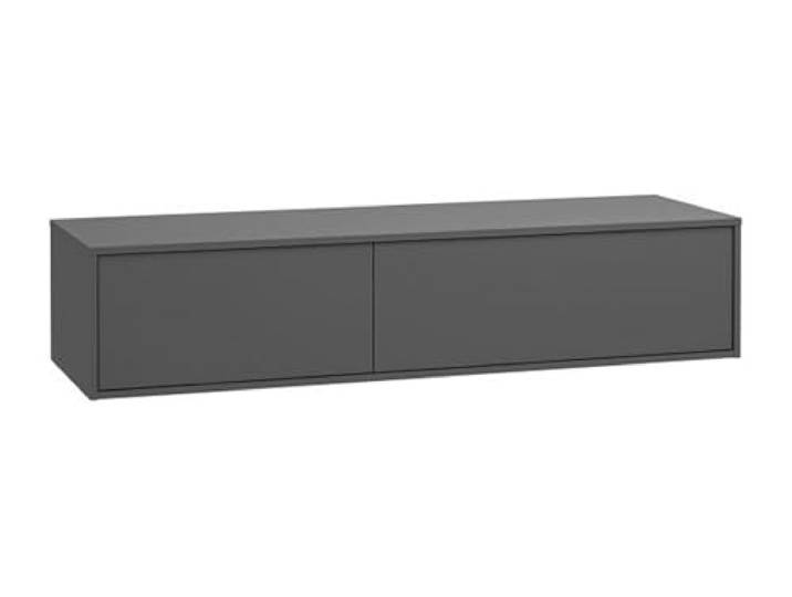 Vente-unique - Waschbeckenunterschrank hängend - 150 cm - Anthrazit - ISAURE