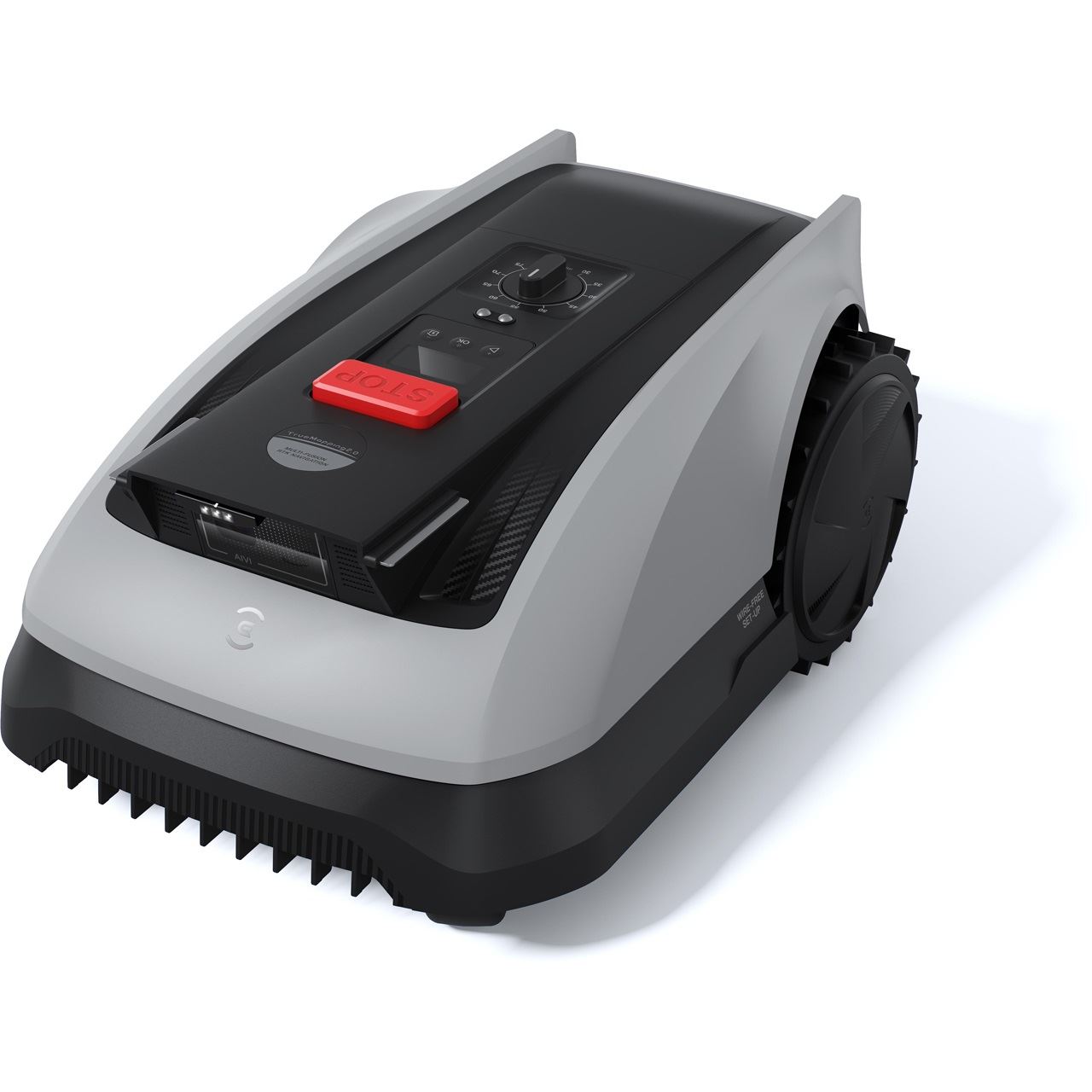 Ecovacs GOAT Mähroboter O600 RTK bis 600 m² (grau/schwarz, Li-Ionen Akku 2,5Ah)