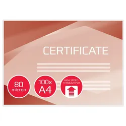 GBC HighSpeed Laminierfolien DIN A4 Glänzend 80 Mikron (2 x 80) Transparent 100 Stück