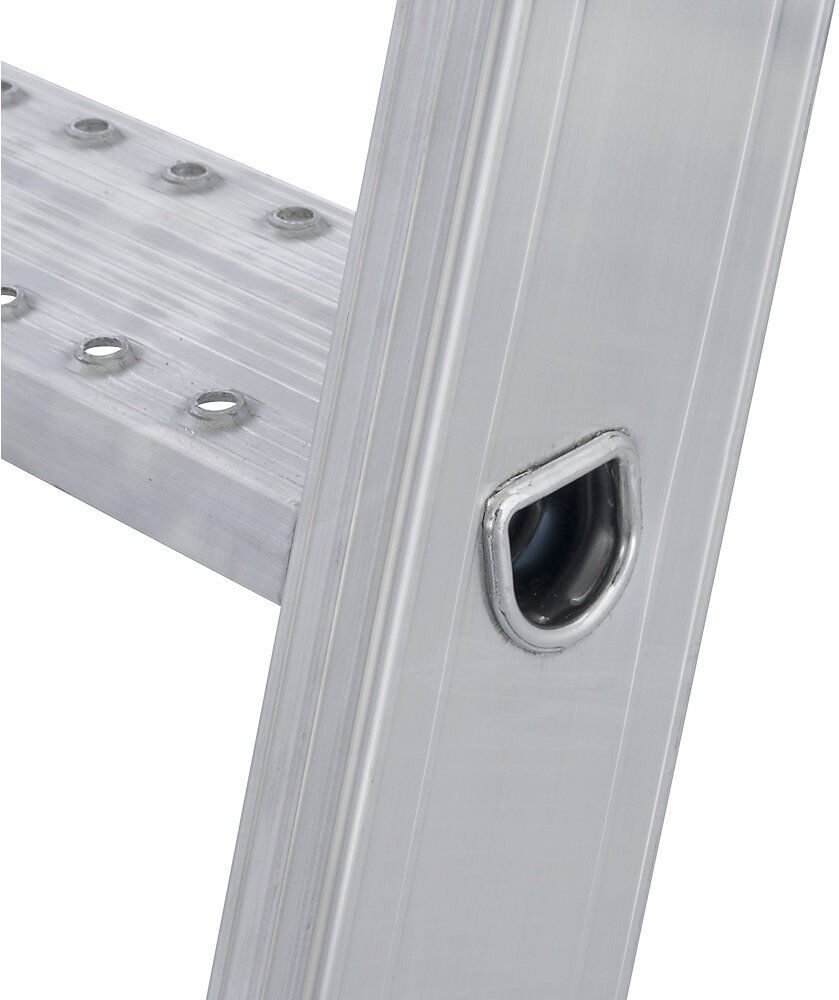 Alu-Stufenstehleiter, mit R13-Rutschhemmung, beidseitig begehbar, 2x7 Stufen KRAUSE