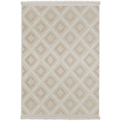 Teppich "Summer 6352", beige, B:200cm H:6mm L:290cm, Kunstfaser, SCHÖNER WOHNEN-KOLLEKTION, Teppiche, Teppich, In- und Outdoor geeignet, Hoch Tief Struktur, Robuster Teppich