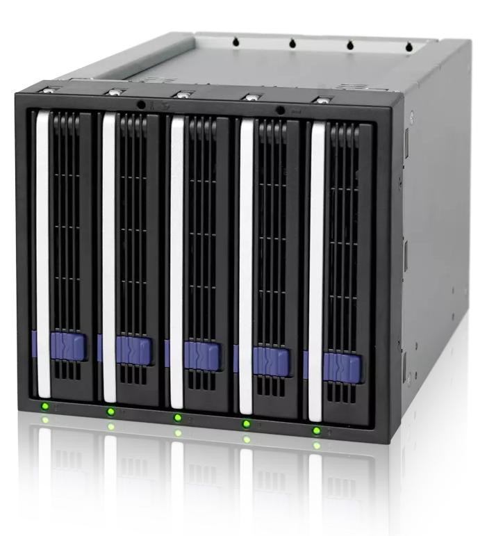 Icy Dock MB155SP-B 5-in-3 Backplane Module, Zwart