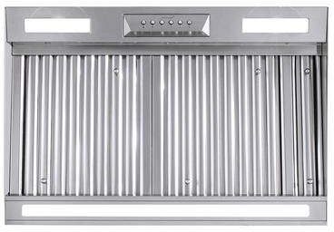 Akicon 30 in. 600 CFM Range Hood Insert Ducted with 4 Speed, 3 LED Lights and Heat Sensor Auto Speed