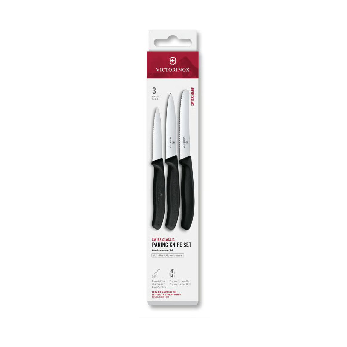 Victorinox Swiss Classic schilmesjes set 3-delig Zwart