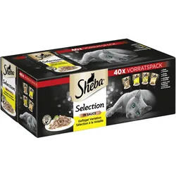 Sheba Selection Multipack Portionsbeutel Geflügel Variation 4 Varietäten in Sauce 40x85g