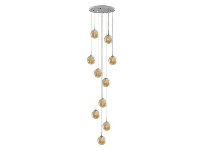 ZMH Led-Hängeleuchte Liorfalk 41/200/41 cm, Grau, Glas, Rund, G9, 41x200x41 cm, Lampen & Leuchten, LED Beleuchtung, LED-Hängeleuchten