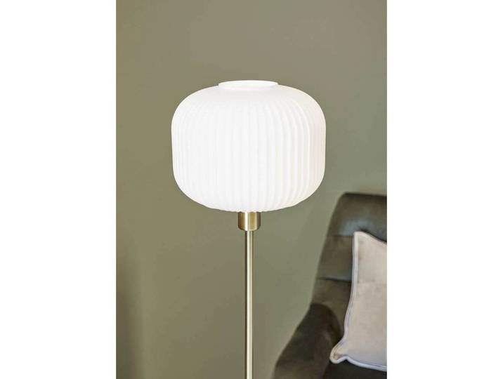 Sober Stehleuchte Brushed Brass/White - Markslöjd - Wohnzimmer - Glas