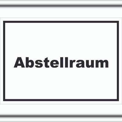 HB-Druck Abstellraum Schild mit Text Lager waagerecht A5 (148x210mm)