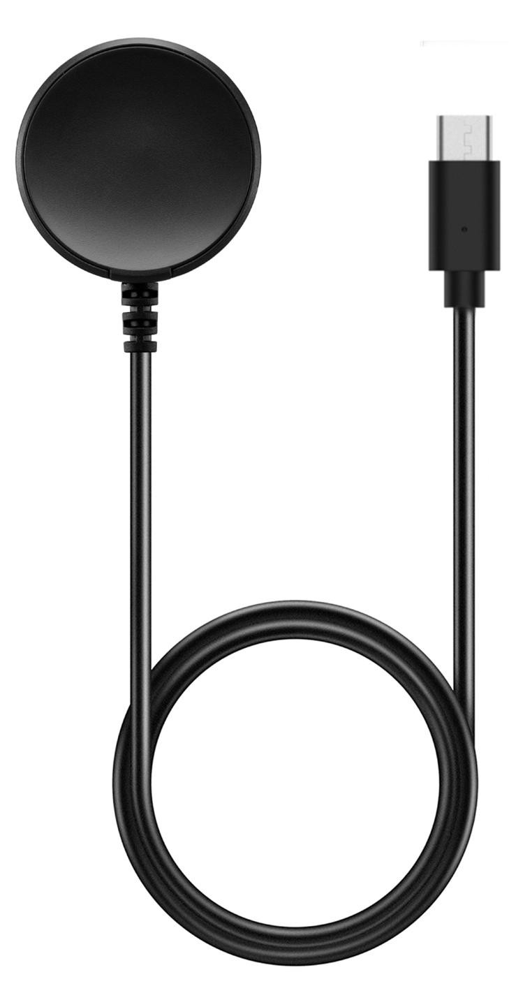 Wigento Magnetische Oplaadkabel USB-C voor Samsung Galaxy Watch 6 Classic, Zwart