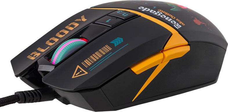 A4TECH Bloody W63 Max Renegade Muis, Middernachtblauw, USB