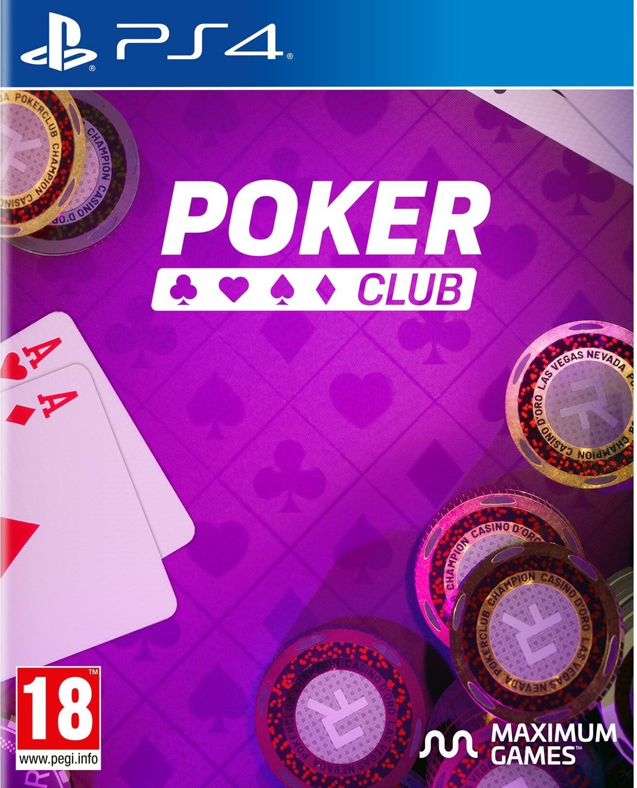 Maximum Games Poker Club for PlayStation 4 (Disc) - Texas Hold'em Simulation Game