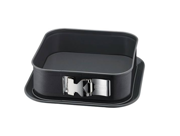 Kaiser Springform La Forme Plus, Grau, Metall, quadratisch, 24x24 cm, antihaftbeschichtet, Backen & Backzubehör, Backformen, Springformen