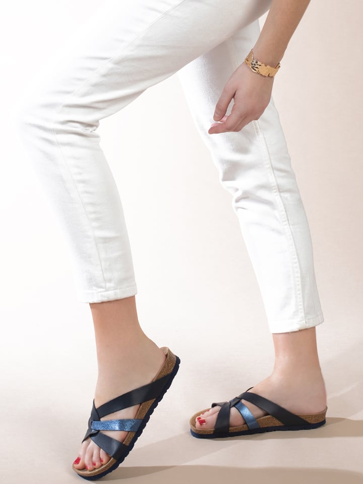 Sunbay Pantoletten "Albury" in Schwarz/ Blau - 36