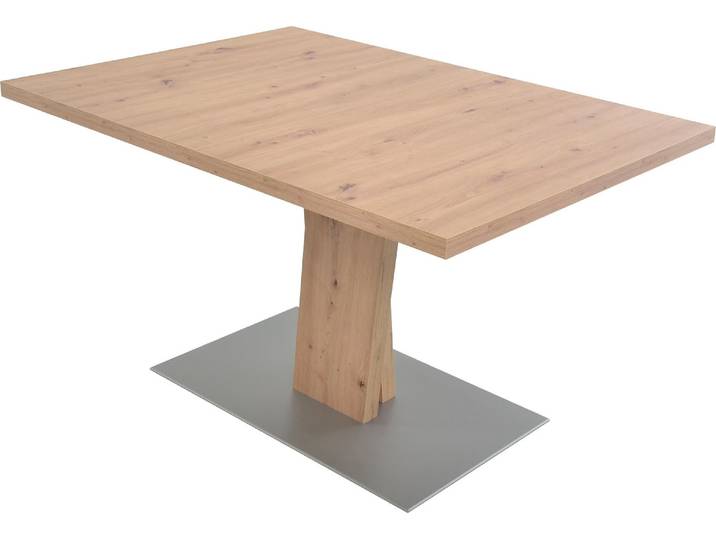 Esstisch K+W KOMFORT & WOHNEN Giacomo II Ausziehtisch , braun (artisan eiche, artisan eiche, artisan eiche), B:120cm H:75cm T:80cm, Tische, Esstisch, Artisan Eiche Nachbildung, mit Schiebe-Ansteckplatte, Bodenplatte MDF