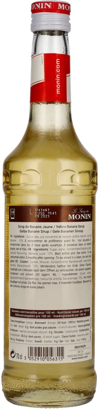 Le Sirop de Monin GELBE BANANE 0,7l