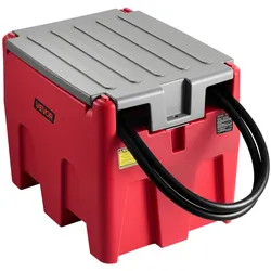 VEVOR Tragbarer Dieseltank, 220 L Fassungsvermögen & 48L/min Durchflussrate, Gaskraftstofftank mit 12 V Transferpumpe & 4 m Gummischlauch, PE-Diesel-Transfertanks für Kraftstofftransport, Rot